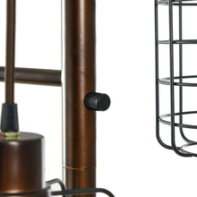 Dark metal pole with small black control knob near junction arm.