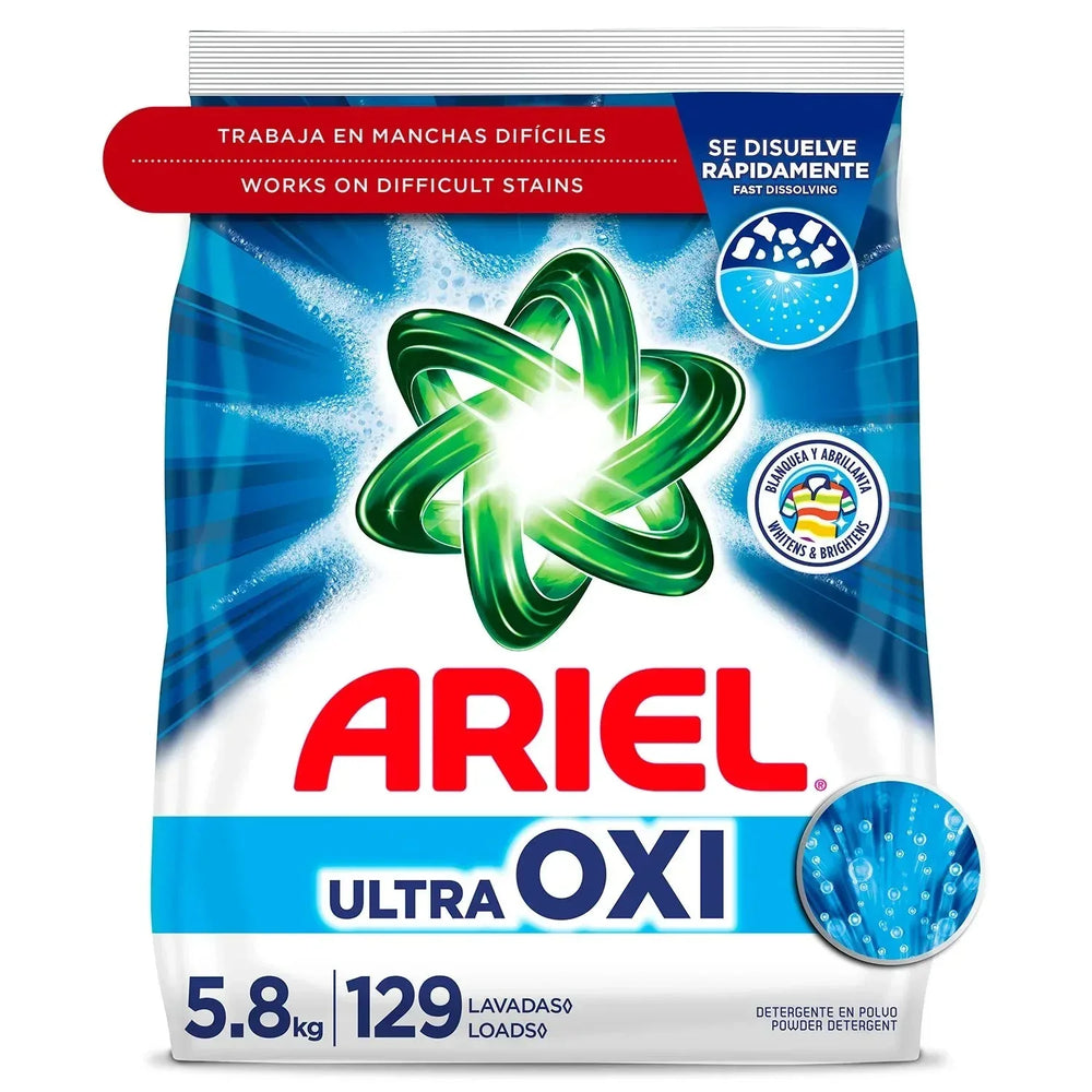 Ariel Ultra Oxi Powder Laundry Detergent, Original, 129 Loads, 205 oz. - USA MEGA SHOP