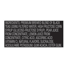 Half-and-half iced tea lemonade ingredients label panel on can