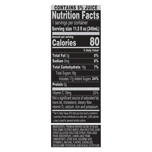 Half-and-half iced tea lemonade Nutrition Facts label panel with serving details
