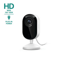Indoor security camera, black and white wired plug-in 3rd gen