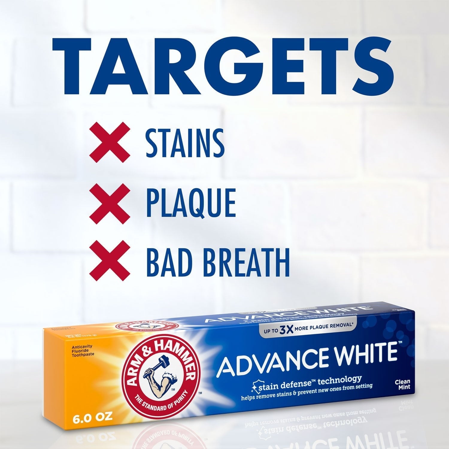 Arm & Hammer Dental Care Advance White Toothpaste, 7.2 oz., 4 pk.