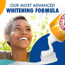 Arm & Hammer Advance White toothpaste with whitening brush graphic