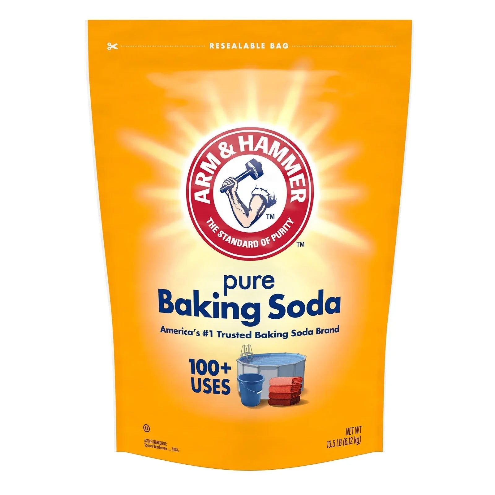Arm & Hammer, Pure Baking Soda, 13.5 lbs - USA MEGA SHOP