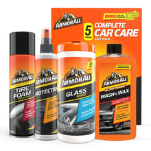 Car care cleaning kit set with multiple cleaning bottles and gift pack box