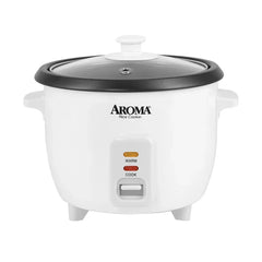 Aroma 1.5 Qt./6 Cup Rice & Grain Cooker - White