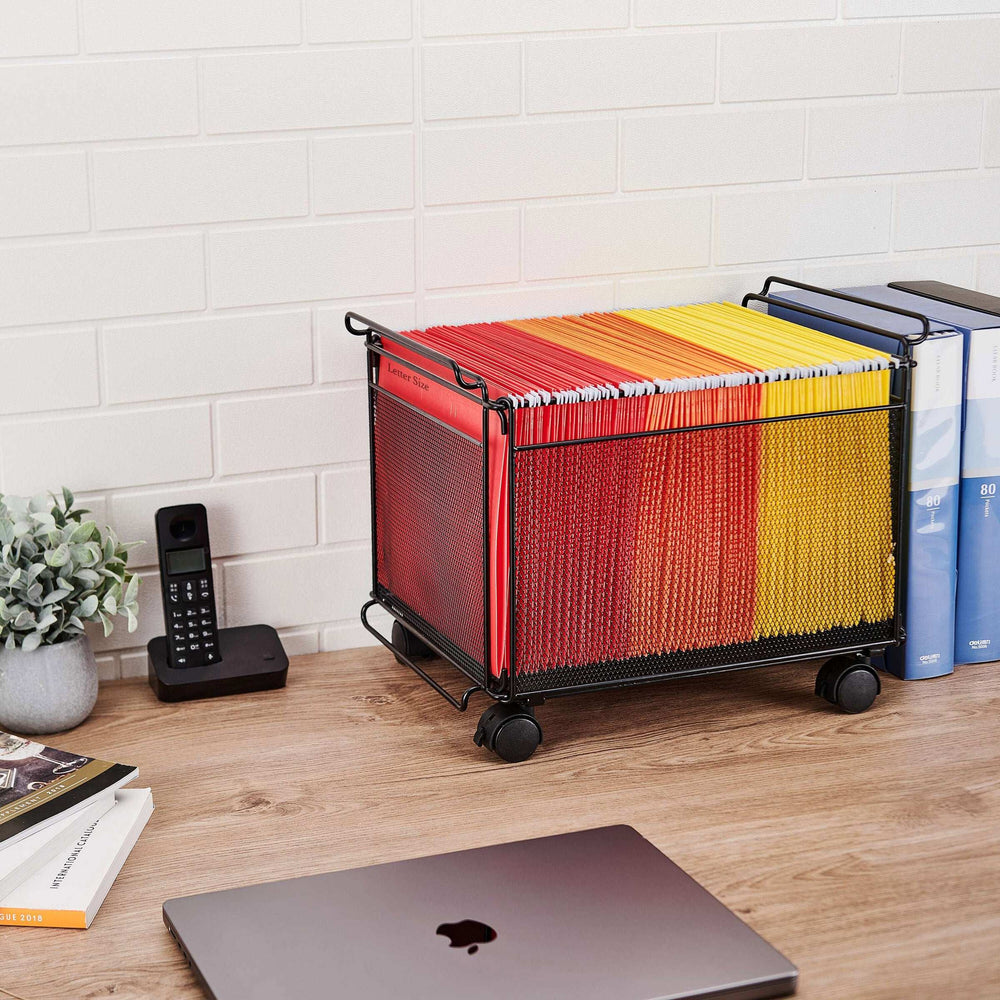 Artesa Presa Set of 2 Stacking Storage Baskets with Wheels