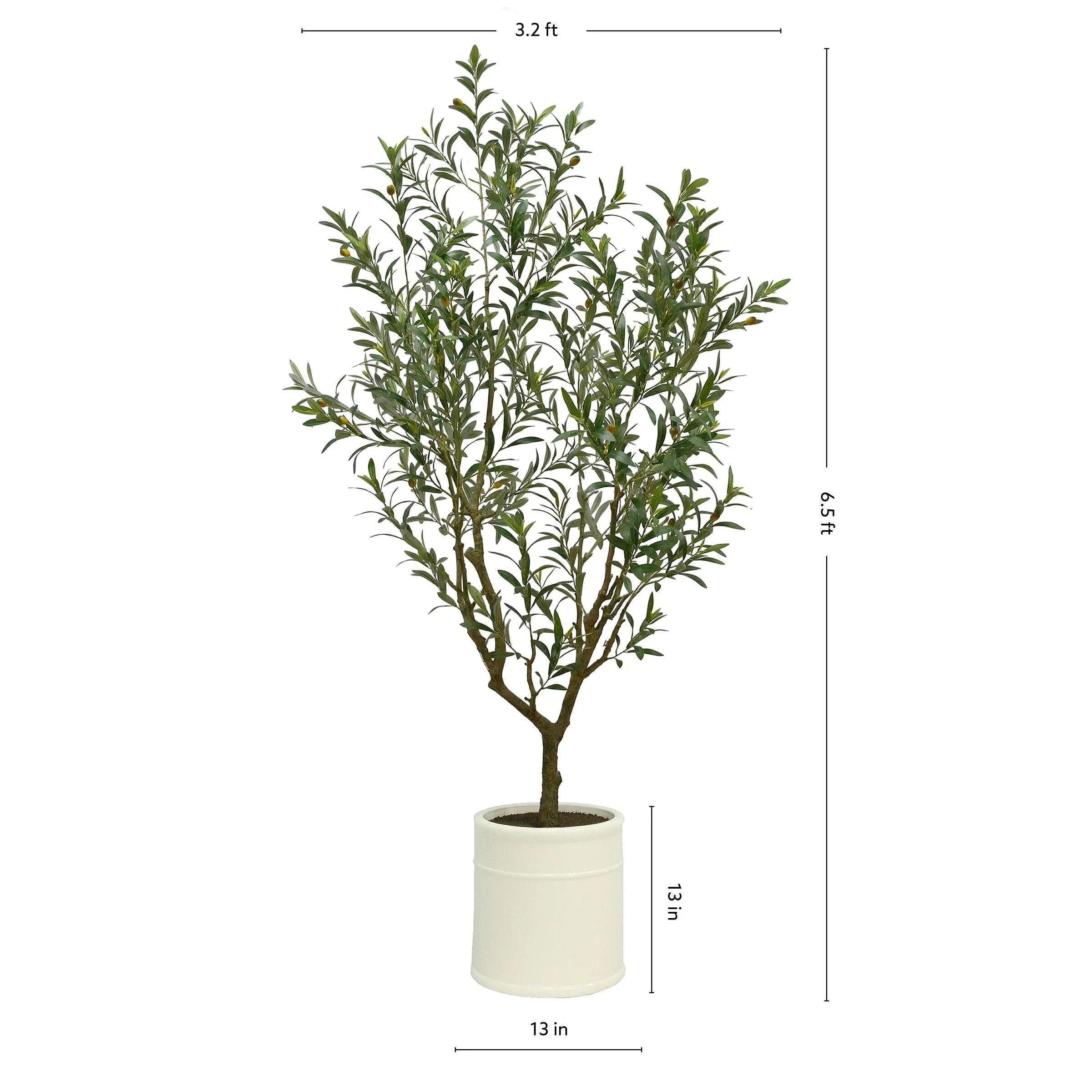 Artificial 6.5‚Äô Olive Tree with French Planter - USA MEGA SHOP
