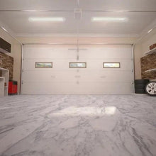 Ceiling-mounted flat panel LED lights with white diffusers