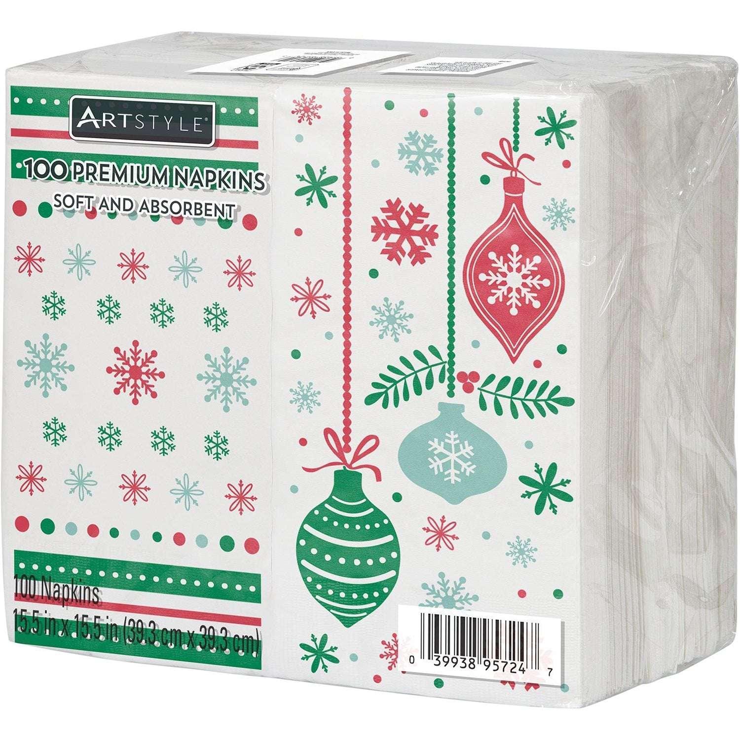 Artstyle Joyous Winter Dinner Paper Napkins, 8" x 4", 100 ct. - USA MEGA SHOP