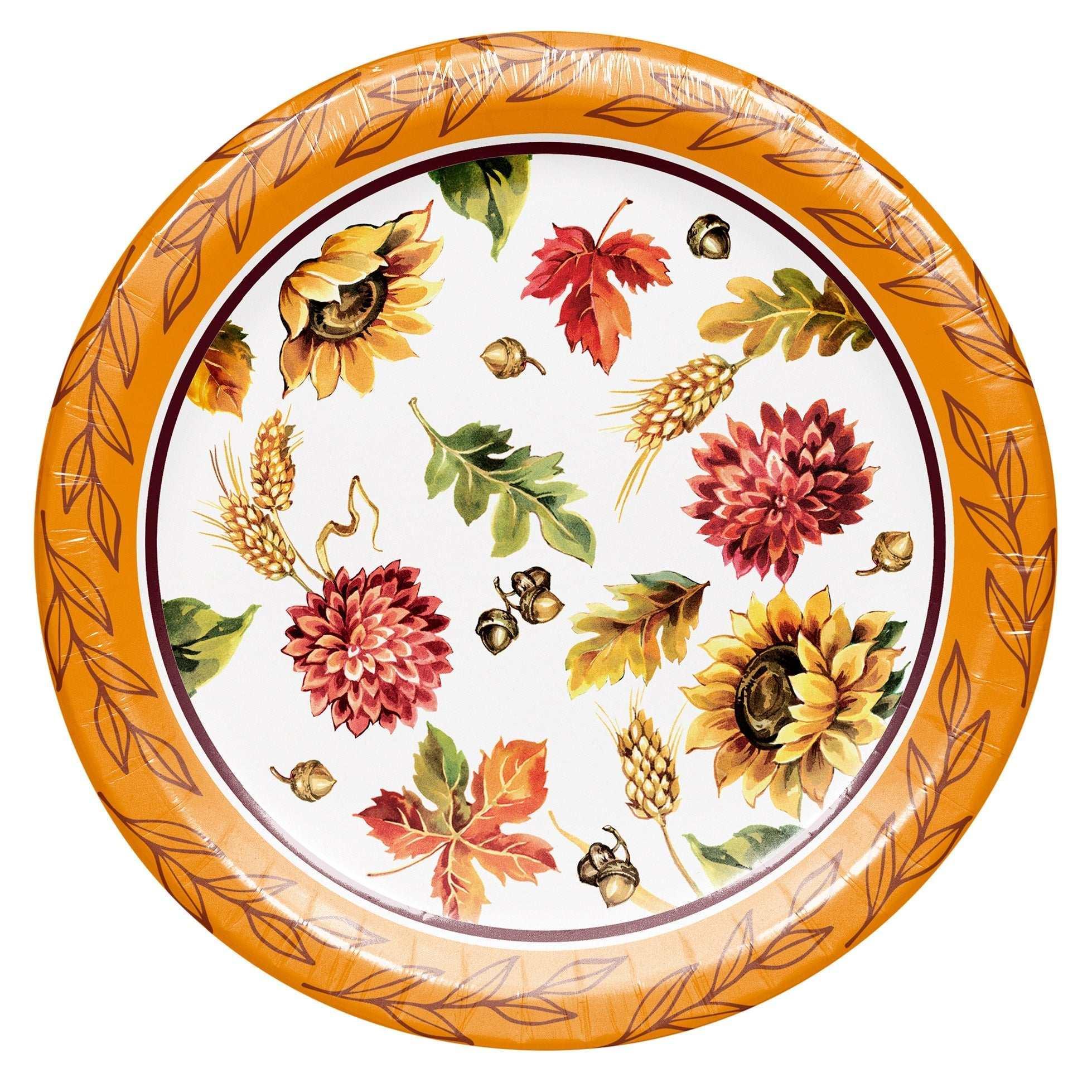 Artstyle Oval Paper Plate and Napkin Bundle, Spectacular Harvest, 200-count - USA MEGA SHOP