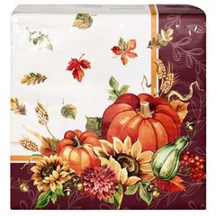 Artstyle Oval Paper Plate and Napkin Bundle, Spectacular Harvest, 200-count - USA MEGA SHOP