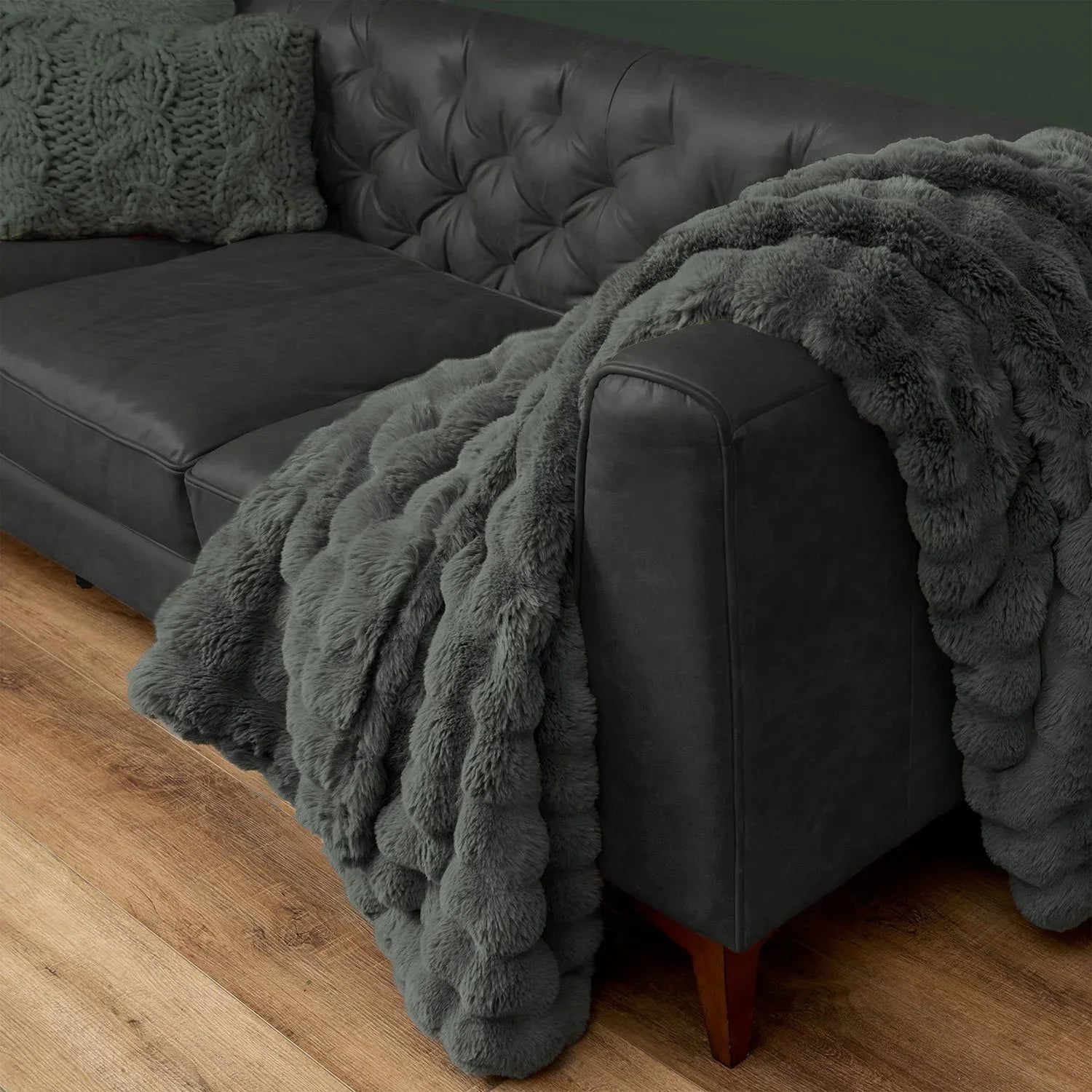 Ashford Home Heavy Weight Ultra Fine Faux Fur Throw Blanket Throw, 60"x70"