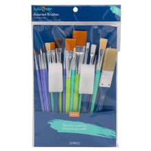 Hello Hobby assorted craft paint brush set, 25 pieces, clear pack