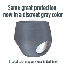 Grey incontinence underwear brief, discreet fit
