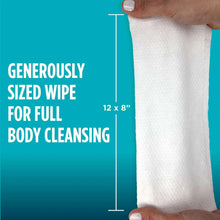 Disposable pre-moistened washcloth wipe, large 12 x 8 in, white