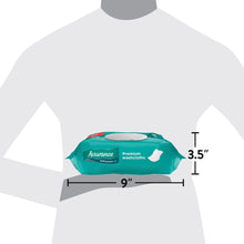 Teal pack of pre-moistened XL washcloths, size 9 in by 3.5 in shown