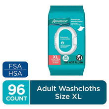 Teal pack of pre-moistened adult XL washcloths, 96 count, disposable wipes