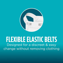 Flexible elastic belts detail for unisex belted shields