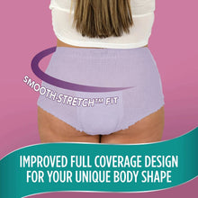 Light purple incontinence underwear briefs with smooth-stretch fit