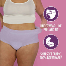 Women’s light purple incontinence underwear briefs with smooth-stretch fit