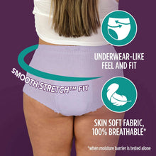 Light purple overnight underwear brief with smooth-stretch fit and soft fabric