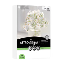 White cardstock sheet pack with Astrodesigns branding and 8.5 x 11 size label