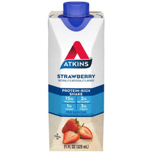 Atkins strawberry protein-rich shake carton, 11 fl oz (325 mL) single serving