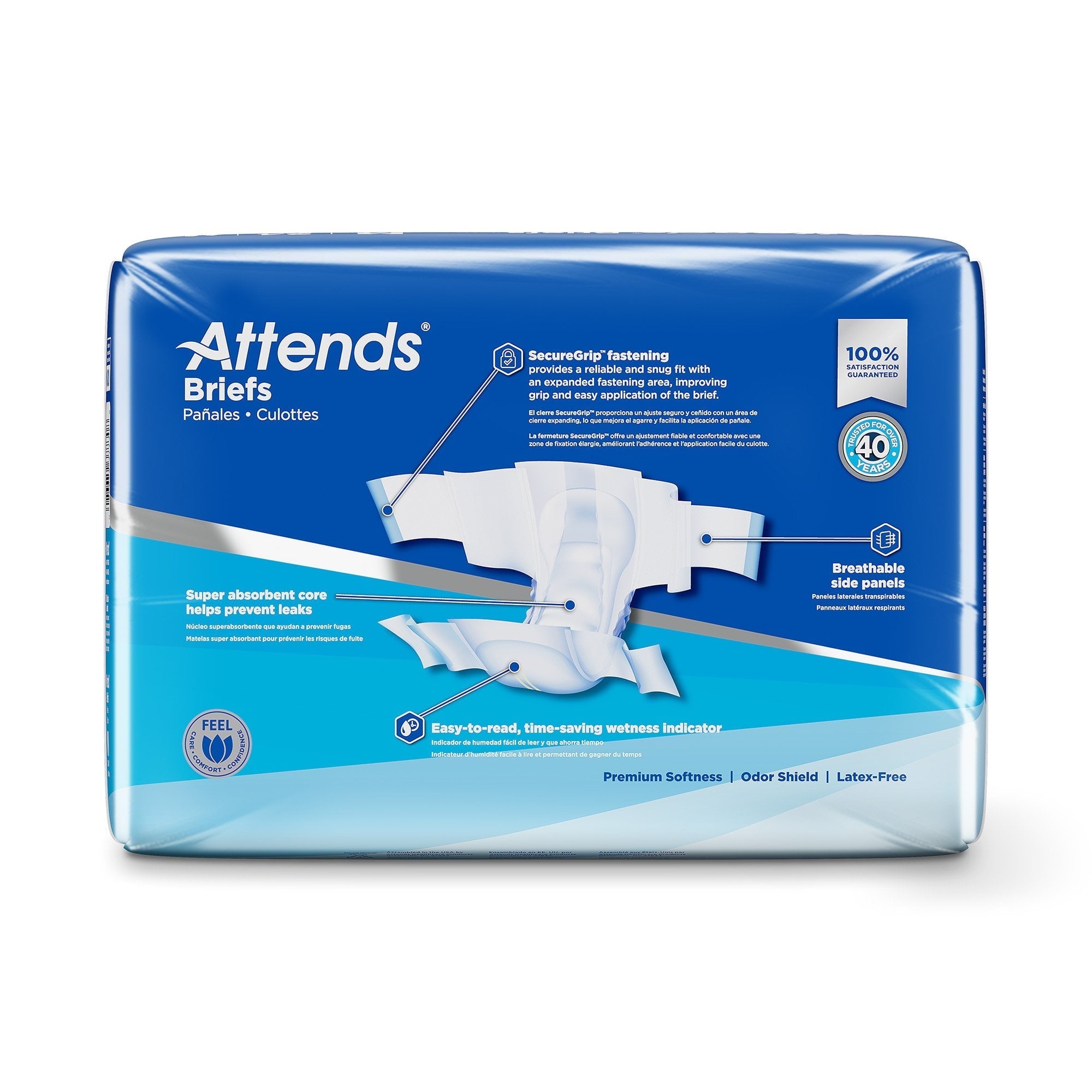 Attends Adult Incontinence Brief M Heavy Absorbency Contoured, DDA20, Heavy to Severe, 24 Ct