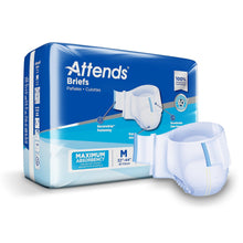Adult incontinence briefs package with contoured briefs, size M, heavy absorbency
