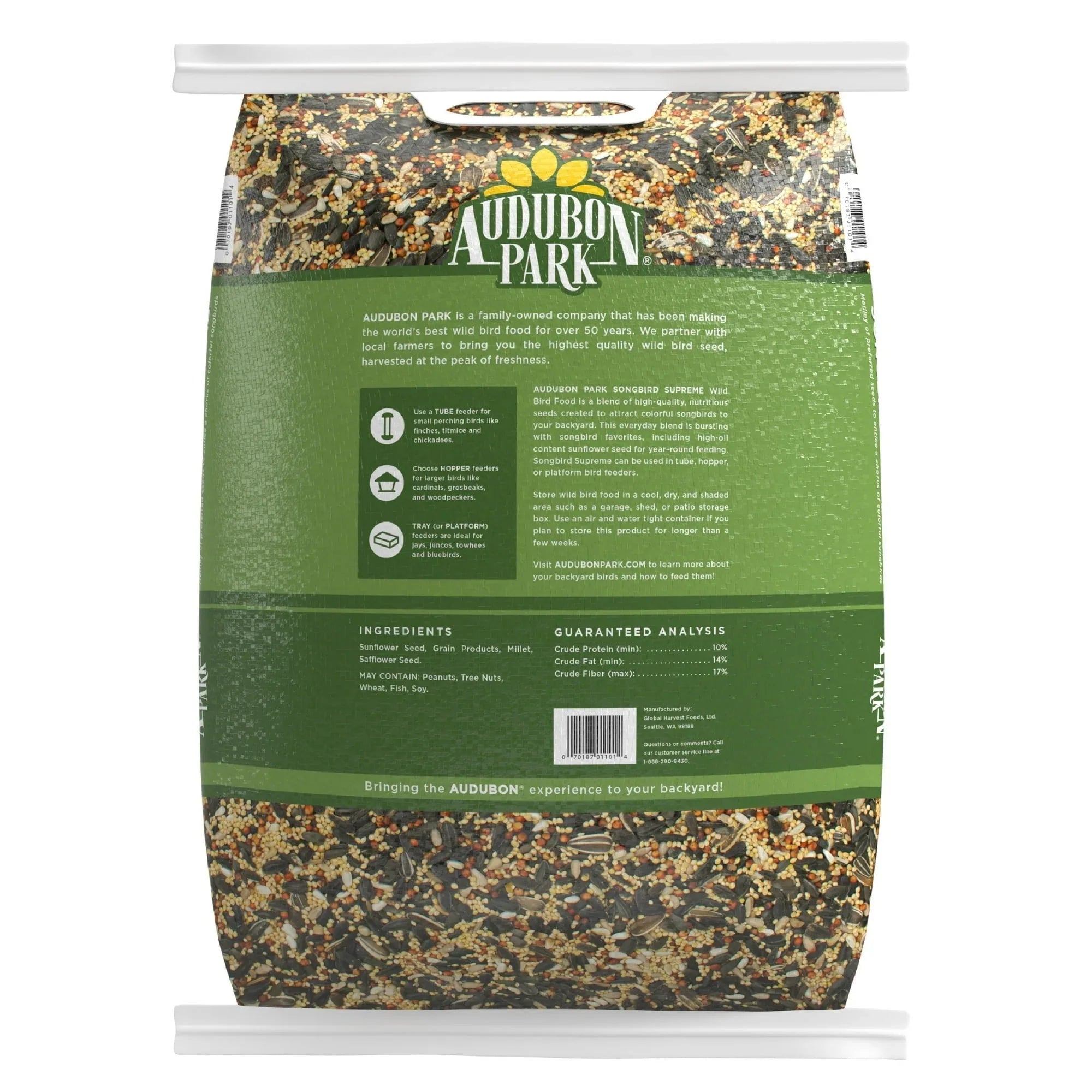 Audubon Park Songbird Supreme Wild Bird Food, Dry, 1 Count per Pack, 15 lbs. - USA MEGA SHOP