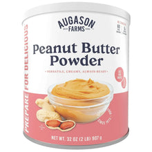 Augason Farms Peanut Butter Powder No. 10 can with Peanut Butter Powder label