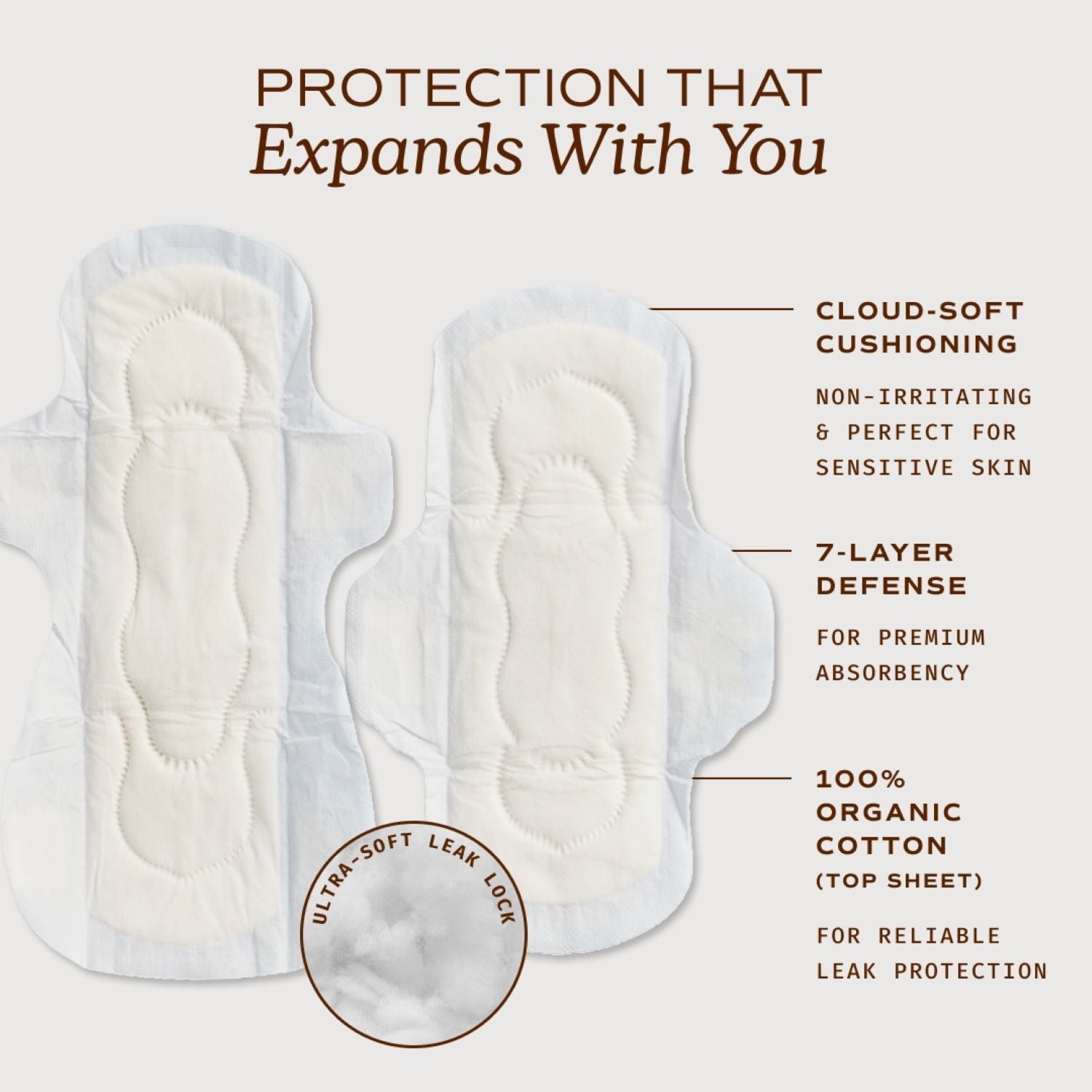 August Organic Cotton Cover Combo Regular and Super Pads, 24 Count (PACK OF 3 )