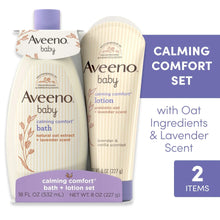 Calming comfort baby bath and lotion set, lavender scent, 2 bottles
