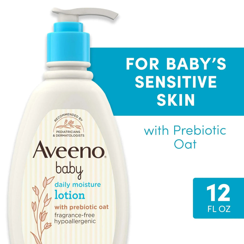 Aveeno Baby Daily Moisture Body Lotion for Baby and Toddler with Colloidal Oatmeal, 12 fl oz - USA MEGA SHOP