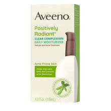 Aveeno Positively Radiant Clear Complexion daily moisturizer box, 4 fl oz
