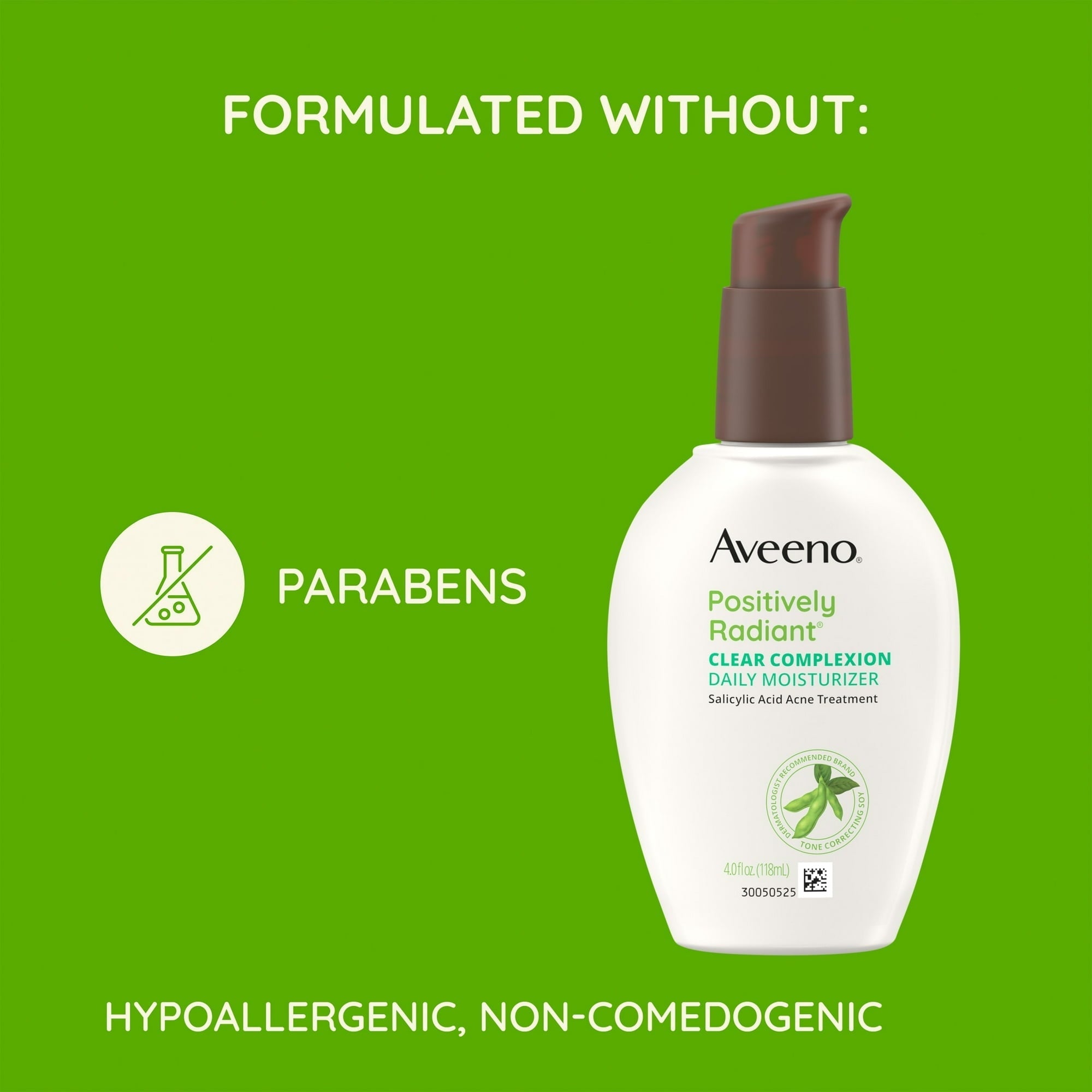 Aveeno Clear Complexion Acne Facial Moisturizer, Soy, 4 fl. oz