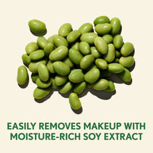Green soy extract beans illustration for makeup-removing wipes