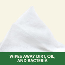 Folded white facial wipe sheet