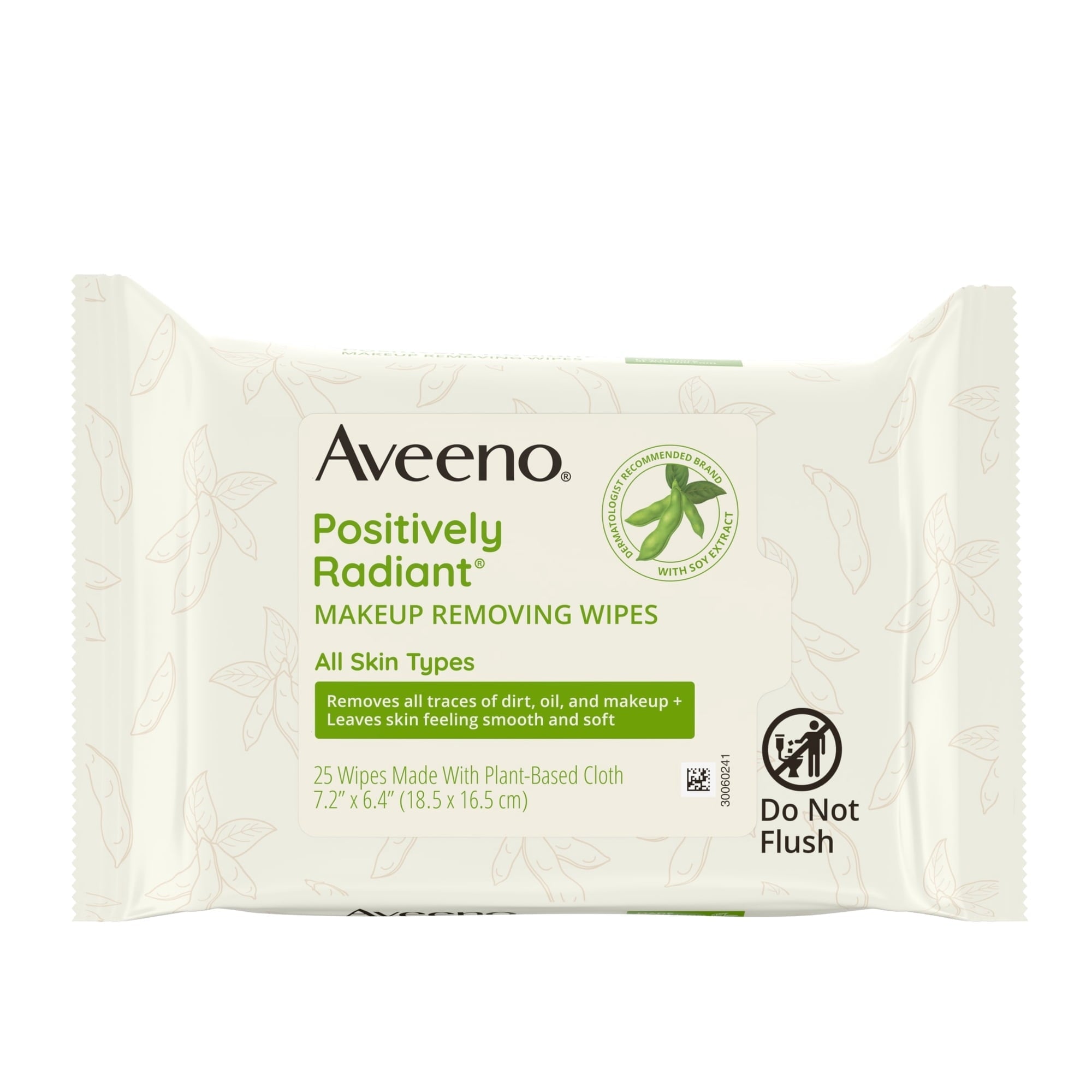 Aveeno Positively Radiant Oil-Free Makeup Remover Facial Wipes, 25 Count