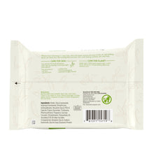 Aveeno Positively Radiant wipes back label with ingredients and barcode