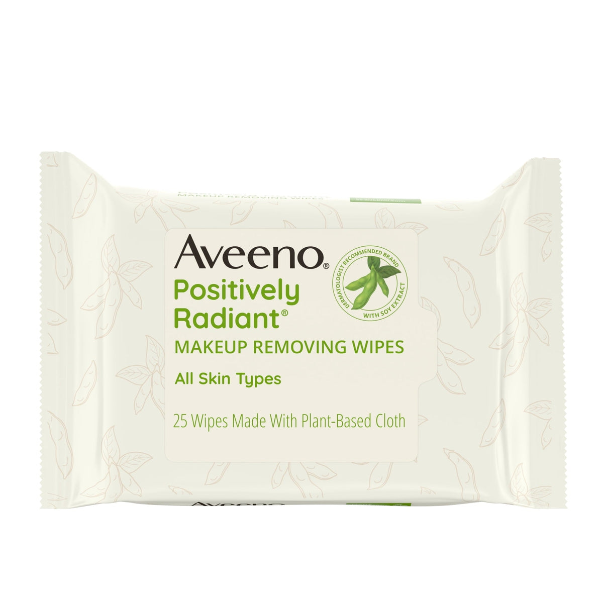 Aveeno Positively Radiant Oil-Free Makeup Remover Facial Wipes, 25 Count