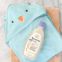 Aveeno baby bath body wash bottle, lavender and vanilla