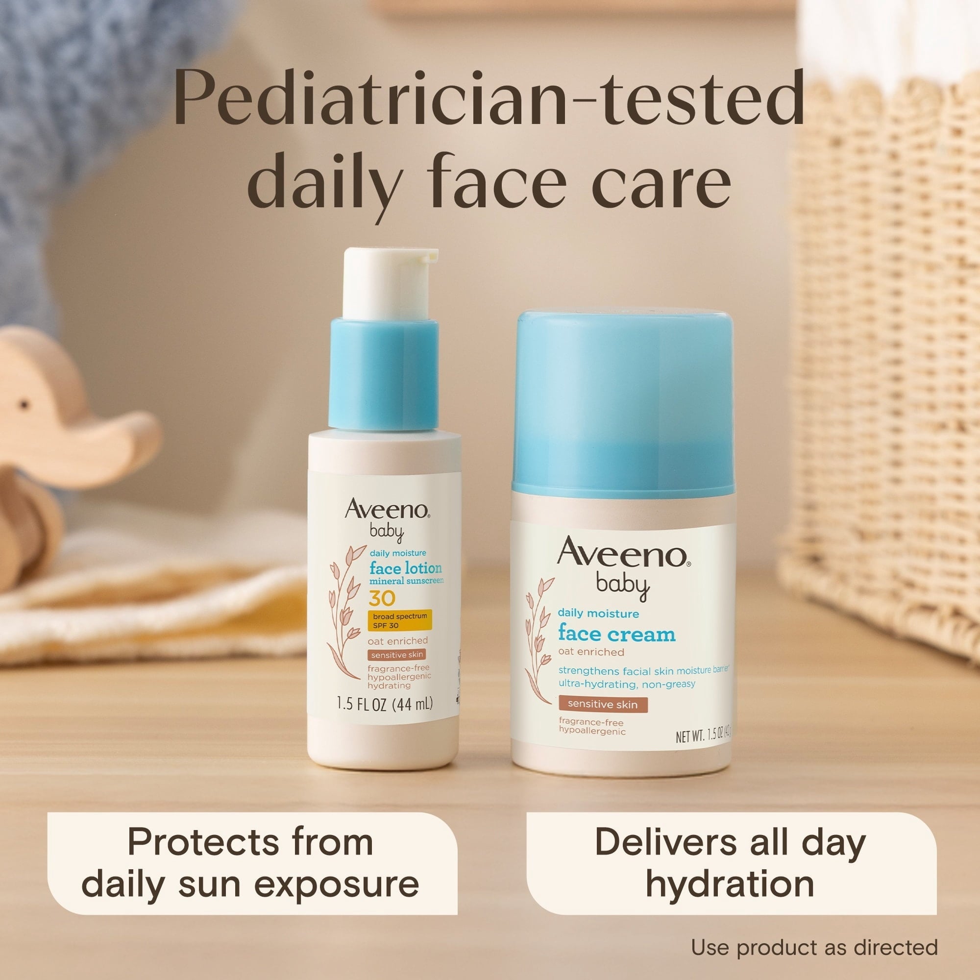 Aveeno Baby Daily Moisture Face Cream for Sensitive Skin, 1.5 oz