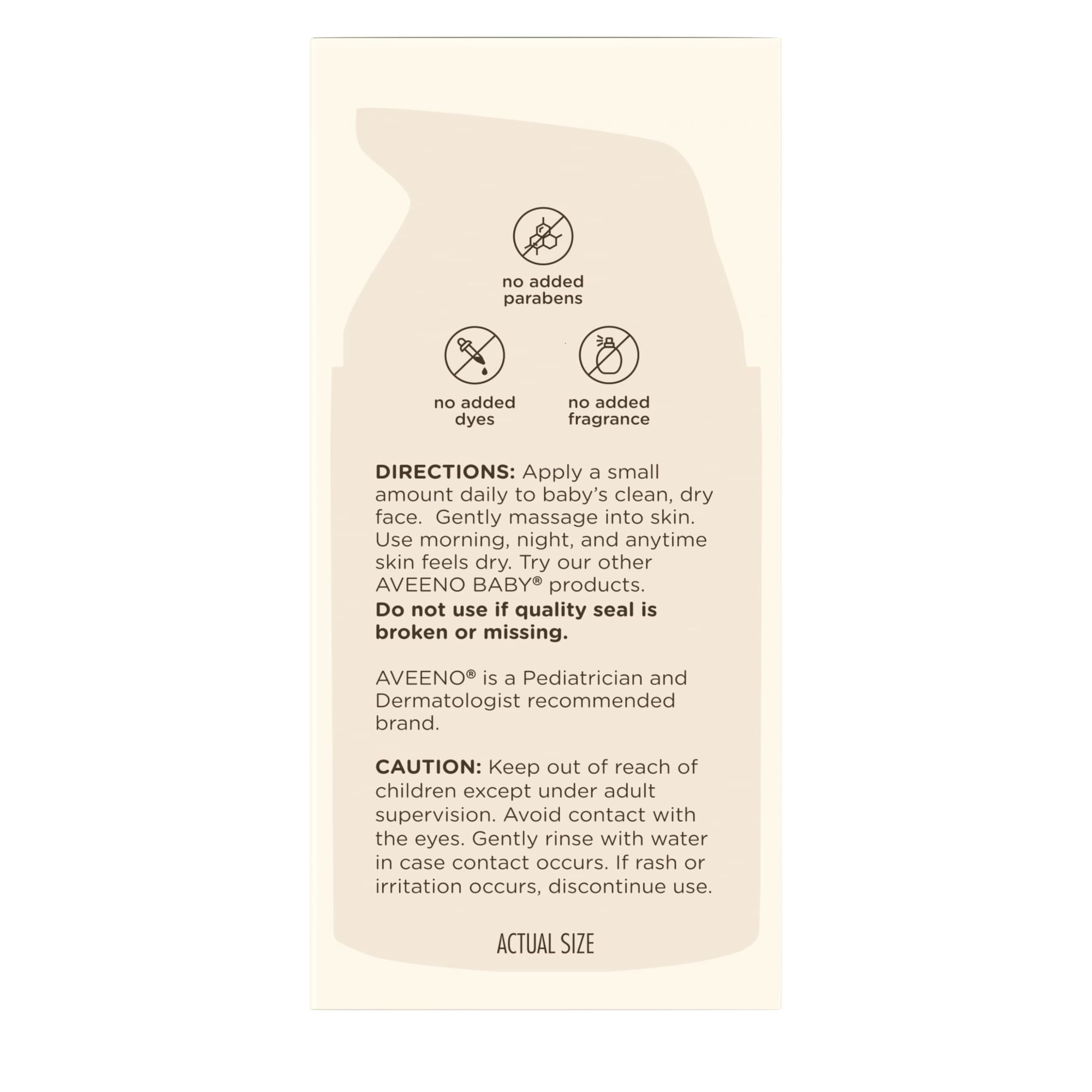 Aveeno Baby Daily Moisture Face Cream for Sensitive Skin, 1.5 oz