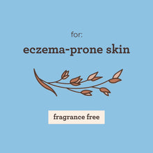 Eczema-prone skin care graphic: fragrance free