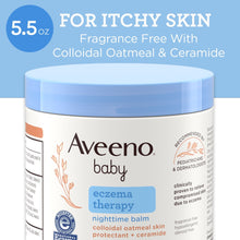 Aveeno baby eczema therapy nighttime balm jar, 5.5 oz, for itchy skin, fragrance-free
