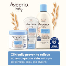 Aveeno baby eczema therapy set: nighttime balm jar and cleansing therapy bottle