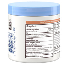 Aveeno baby eczema therapy nighttime balm jar back label with Drug Facts panel