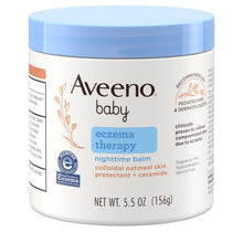Aveeno baby eczema therapy nighttime body balm jar, 5.5 oz, blue lid